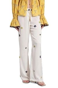 Brity Low-Rise Straight-Leg Embellished Pants