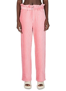 Simon Miller Ringling Ruffled Belted Waist Corduroy Pants