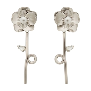 Blooming Poppy Embellished Earrings