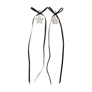 Simone Rocha Daisy Ribbon Drop Earrings