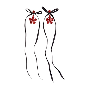 Simone Rocha Daisy Ribbon Drop Earrings