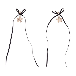 Simone Rocha Daisy Ribbon Drop Earrings