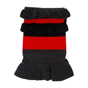 Simone Rocha Ruffle Graphic Logo Knit Scarf