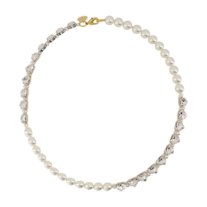 Simone Rocha Quartet Heart Pearl Necklace