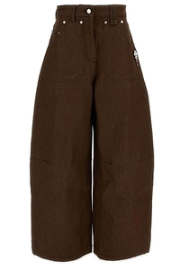 Simone Rocha Wide-Leg Embellished Jeans