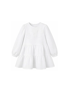 Simonetta Flower Patch Crewneck Tiered Dress