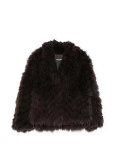 Simonetta Ravizza Chevron Faux Fur Coat