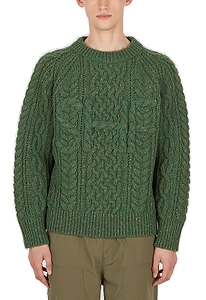 Sky High Farm Cable-Knit Crewneck Jumper
