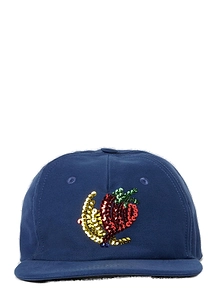 Sequined Denim Baseball Cap