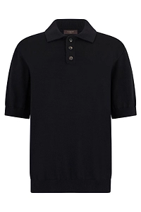 Slowear Cotton Knit Polo Shirt