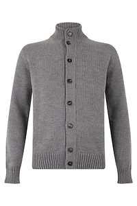 Slowear High Neck Buttoned Cardigan