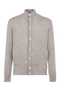 Slowear High Neck Button Cardigan