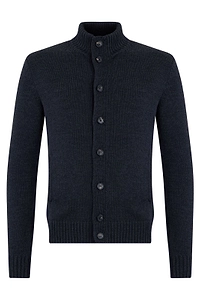Slowear Ribbed Stand-Collar Cardigan