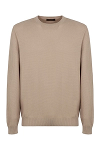 Slowear Textured Crew Neck Knitted Sweater
