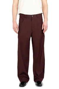 Logo Patch Straight-Leg Pants
