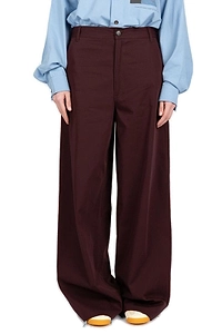 Zipped Wide-Leg Pants