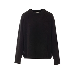 Soft Goat Boyfriend Crewneck Knitted Sweater