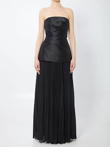 Solace London Claudette Pleated Maxi Dress