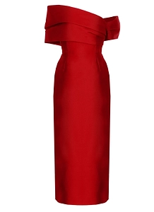 Solace London Off-Shoulder Fitted Dress