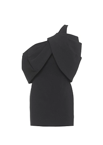 Solace London One-Shoulder Draped Mini Dress