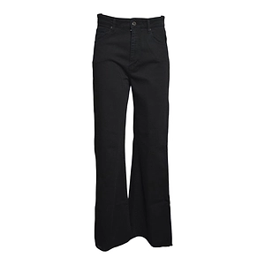 Solotre High Waist Frayed Hem Jeans