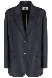 Solotre Pinstriped Single-Breasted Blazer
