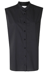 Solotre Sleeveless Stand-Collar Shirt