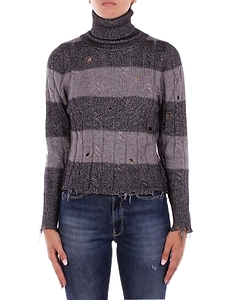 Solotre Striped Distressed Jumper
