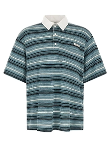 Song For The Mute Gym Oversized Stripe Polo Shirt