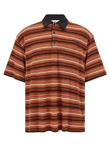Gym Striped Oversized Polo Shirt