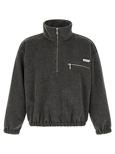 Song For The Mute Half Zip Oversized Sweater