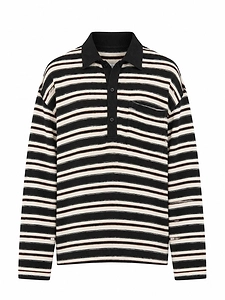 Song For The Mute Striped Button Detailed Polo Shirt