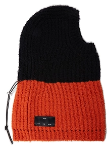 Song For The Mute Two-Toned Oversized Knitted Balaclava