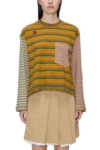 Song For The Mute Striped Crewneck T-Shirt