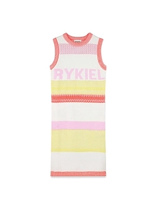 Sonia Rykiel Logo Stripe Sleeveless Dress