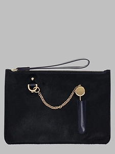 Chain Detail Wristlet Bag