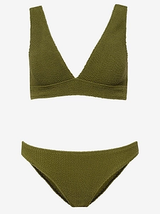 Sorbet Island Aqua Crinkled Bikini
