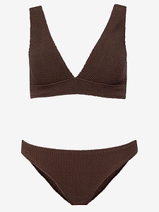 Aqua Crinkled Bikini Set