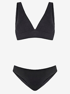 Aqua Crinkled Bikini Set