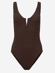 Ava Crinkled V-Neck Swimsuit