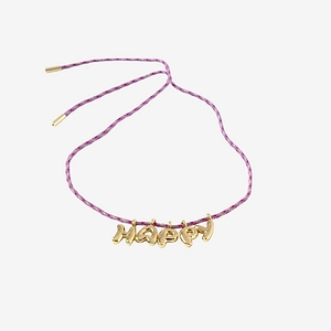 Bubble Letters Charm Bracelet
