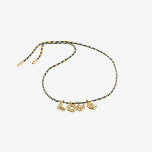 Bubble Letters Cord Bracelet