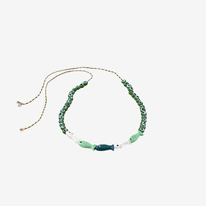 Fish Glass Bead Necklace