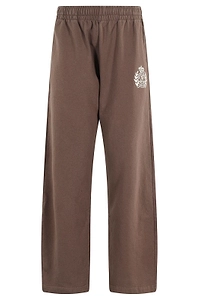 Sporty & Rich Crest Embroidered Wide Sweatpants