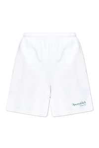 Sporty & Rich Logo Printed Elasticated Waistband Shorts