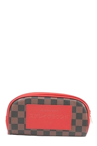 Checked Make-Up Bag