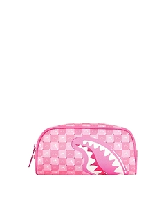 Check Shark Print Make Up Bag