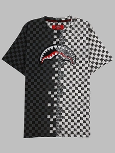 Sprayground Kids Checkered Sketch Logo T-Shirt