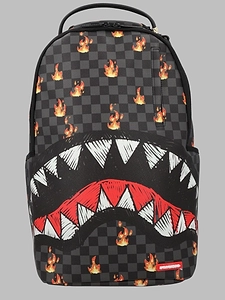 Kids Scribble Fire Check Backpack