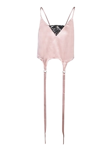 Lace Panelled Satin Camisole Top